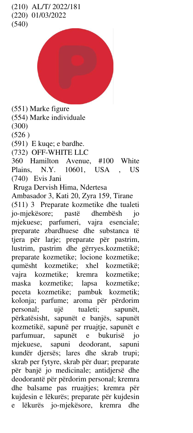 Zëri i markës P në buletin