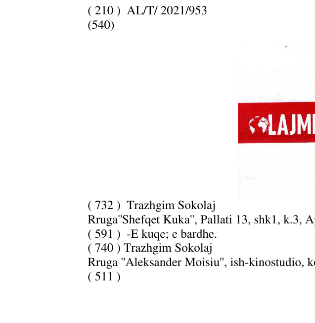 Zëri i markës LAJMIFUNDIT në buletin