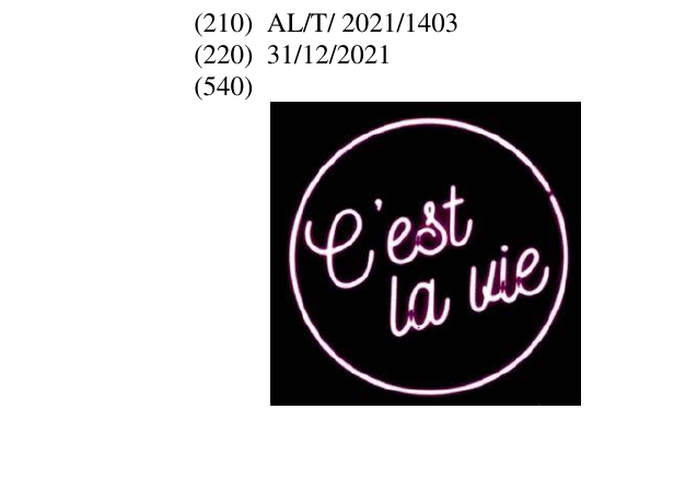 Zëri i markës C'est la vie në buletin