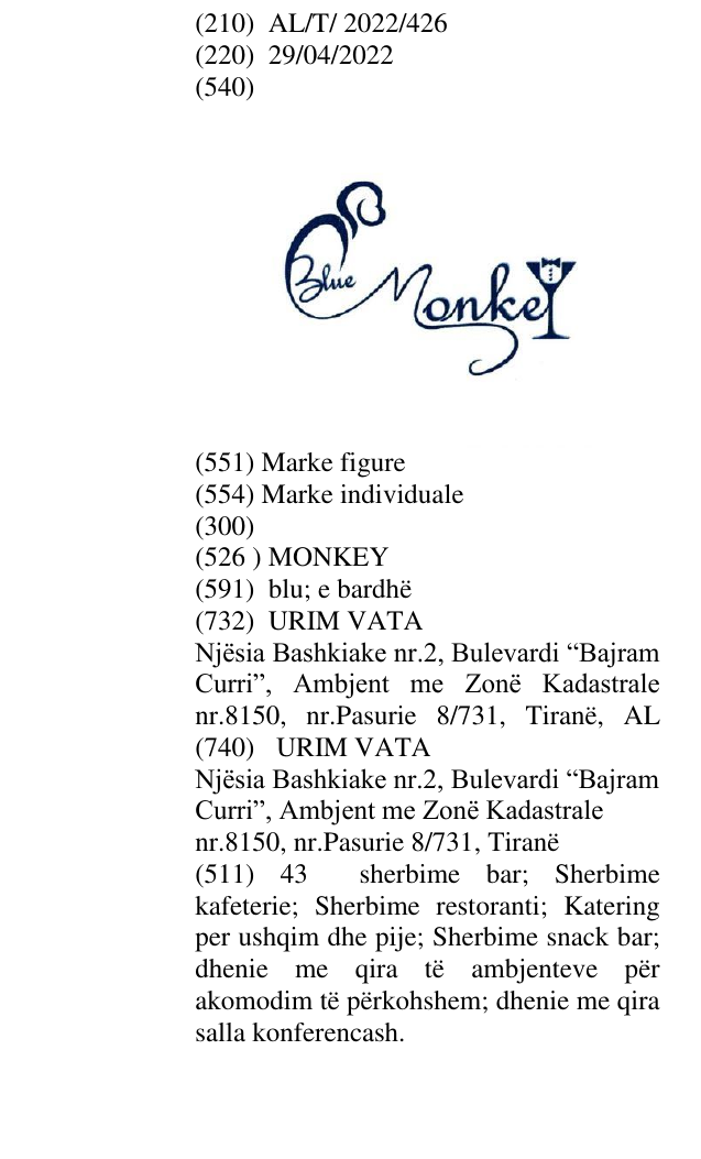 Zëri i markës MONKEY në buletin