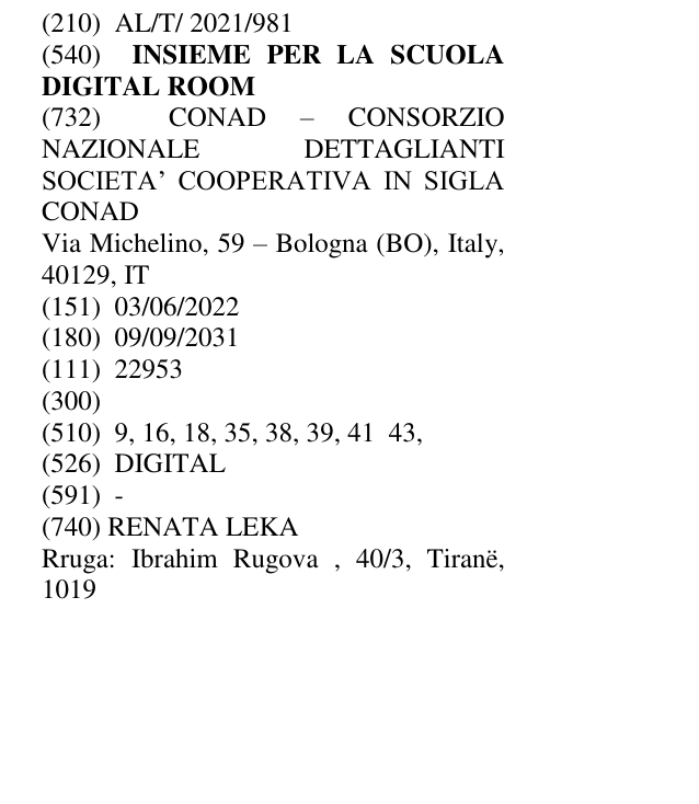 Zëri i markës INSIEME PER LA SCUOLA DIGITAL ROOM në buletin
