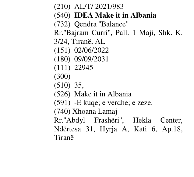 Zëri i markës IDEA Make it in Albania në buletin