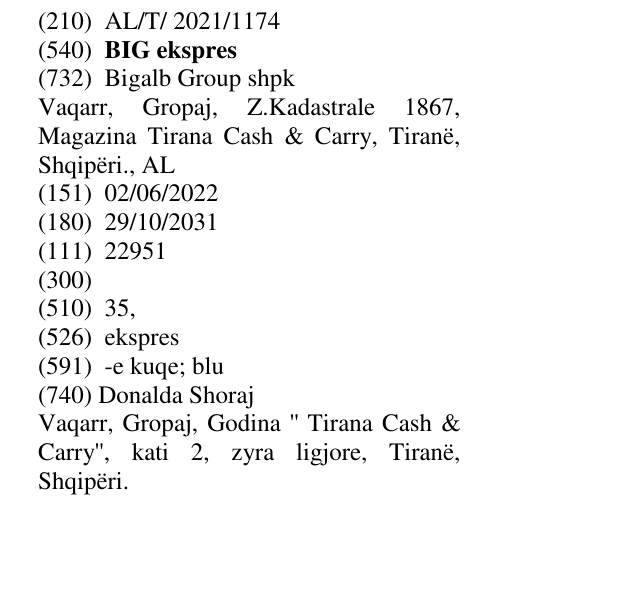 Zëri i markës BIG ekspres në buletin