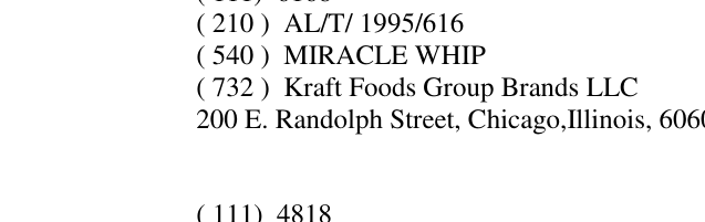 Zëri i markës MIRACLE WHIP në buletin
