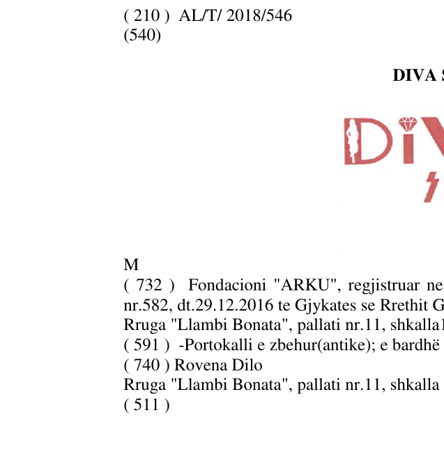 Zëri i markës DIVA SHOW M në buletin