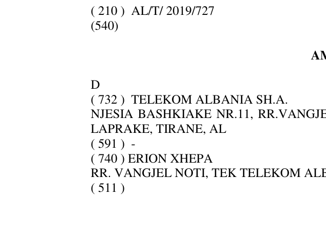 Zëri i markës AMC D në buletin