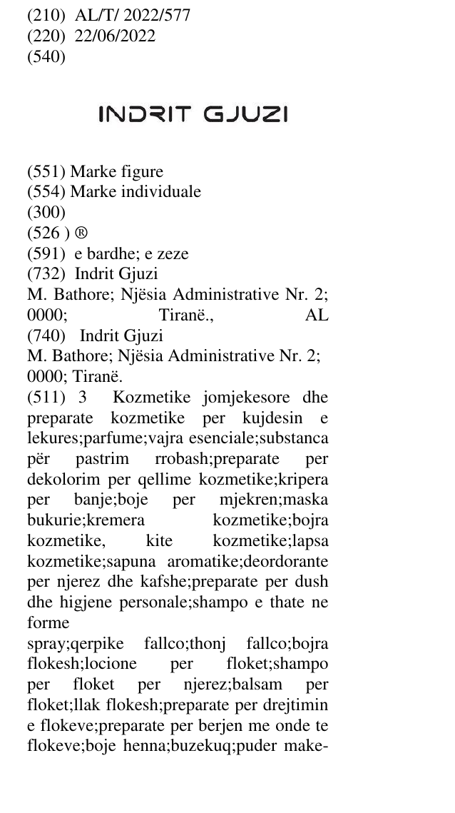 Zëri i markës ® në buletin