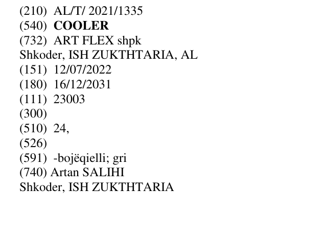 Zëri i markës COOLER në buletin
