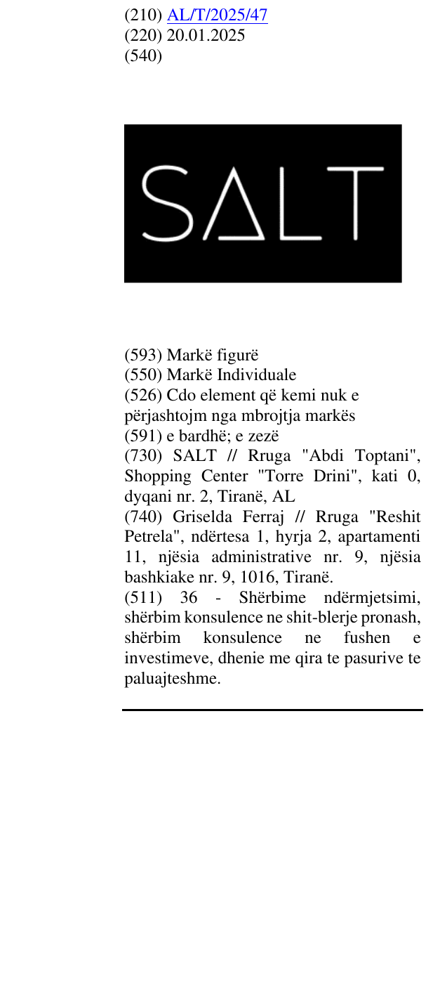 Zëri i markës Cdo element që kemi nuk e përjashtojm nga mbrojtja markës në buletin