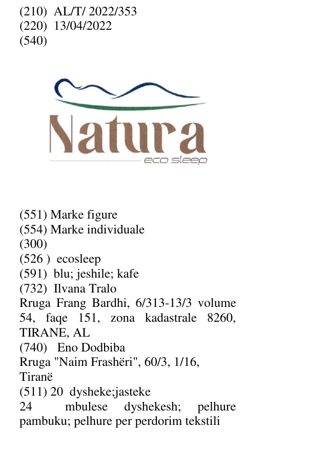 Zëri i markës ecosleep në buletin