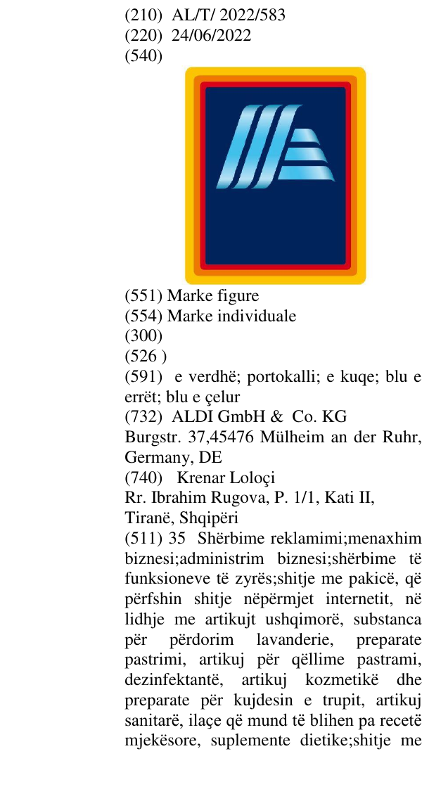 Zëri i markës A në buletin
