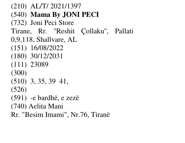 Zëri i markës Mama By JONI PECI në buletin