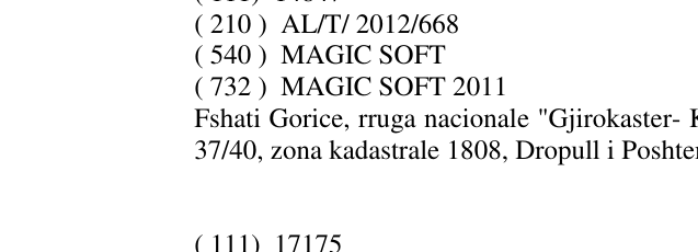 Zëri i markës MAGIC SOFT në buletin