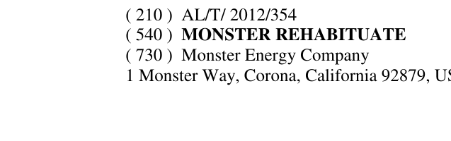 Zëri i markës MONSTER REHABITUATE në buletin