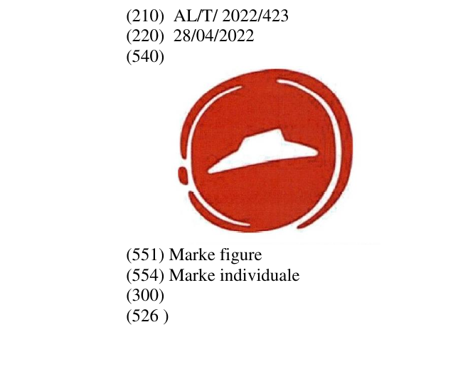 Zëri i markës AL/T/2022/423 në buletin