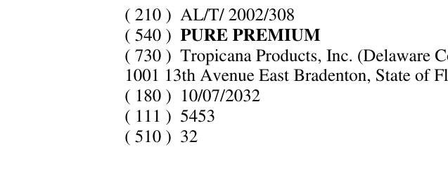 Zëri i markës PURE PREMIUM në buletin