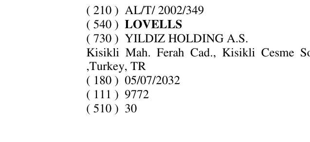 Zëri i markës LOVELLS në buletin