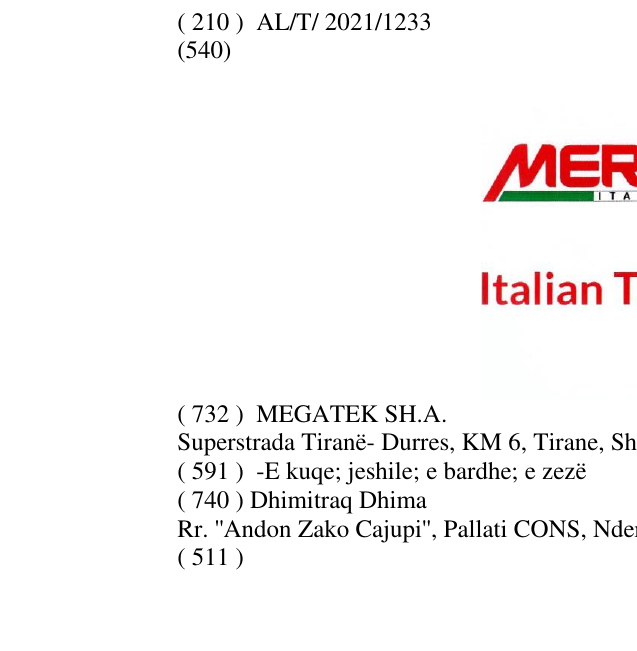 Zëri i markës MERCATO Italian Tradition në buletin