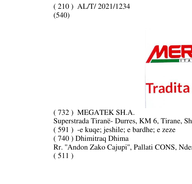 Zëri i markës MERCATO Tradita Italiane në buletin
