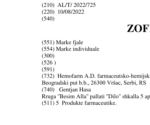 Zëri i markës ZOFKOL në buletin