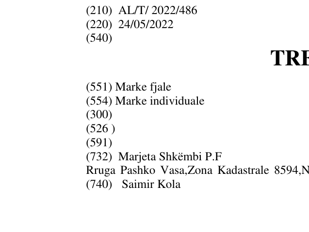 Zëri i markës TREVA në buletin