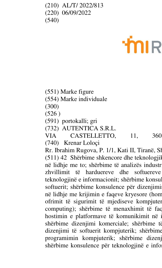 Zëri i markës MIRIADE në buletin