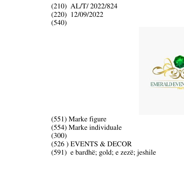 Zëri i markës EVENTS & DECOR në buletin