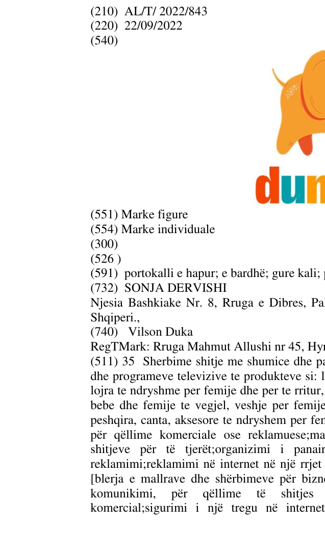 Zëri i markës dumbo në buletin