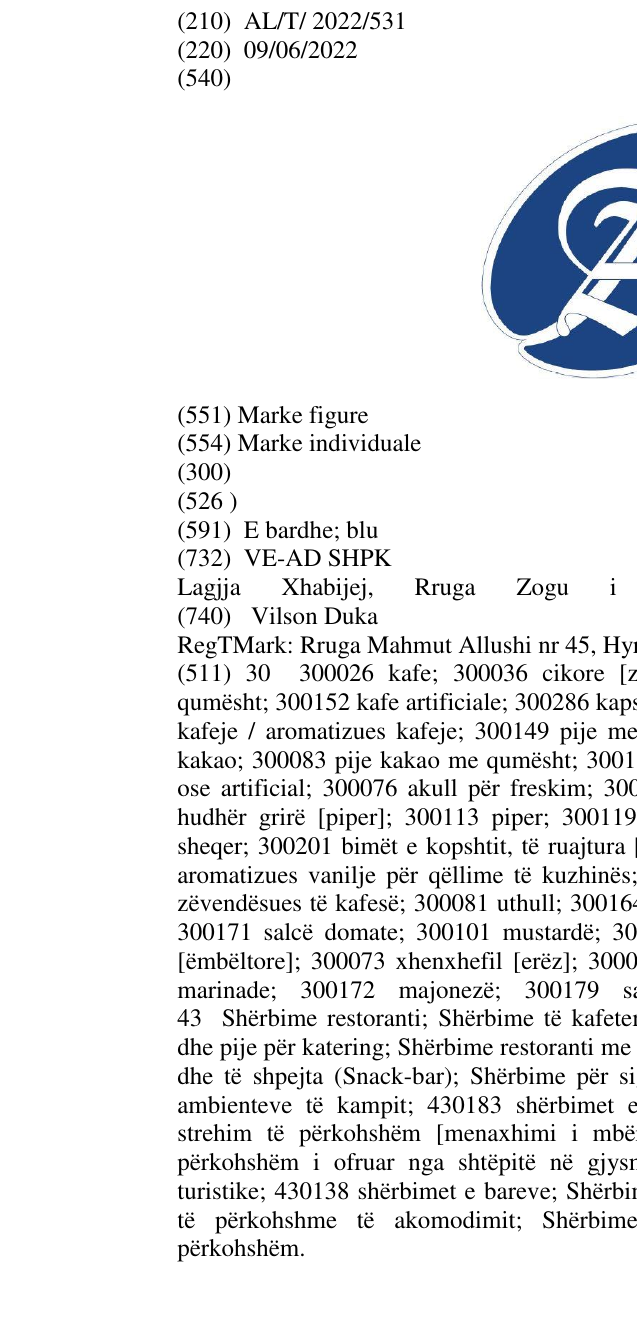 Zëri i markës A në buletin