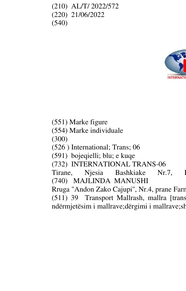 Zëri i markës International; Trans; 06 në buletin