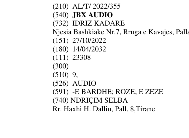 Zëri i markës JBX AUDIO në buletin