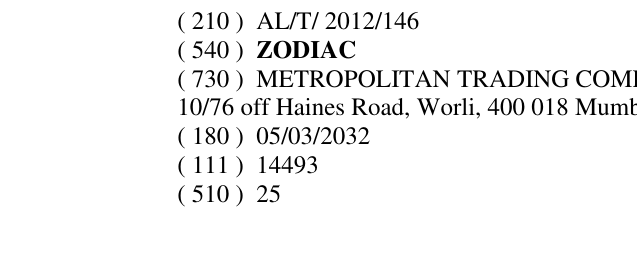 Zëri i markës ZODIAC në buletin