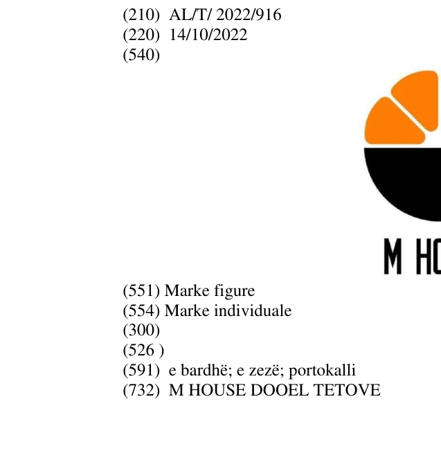 Zëri i markës M HOUSE në buletin