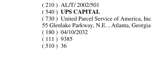 Zëri i markës UPS CAPITAL në buletin