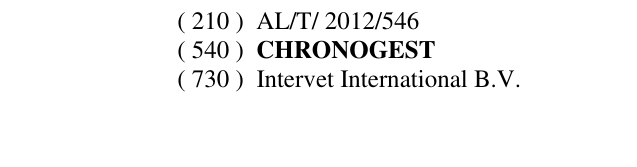 Zëri i markës CHRONOGEST në buletin