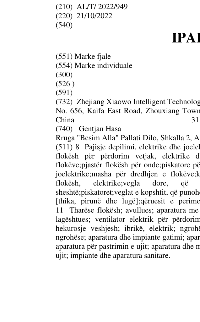 Zëri i markës IPARAH në buletin