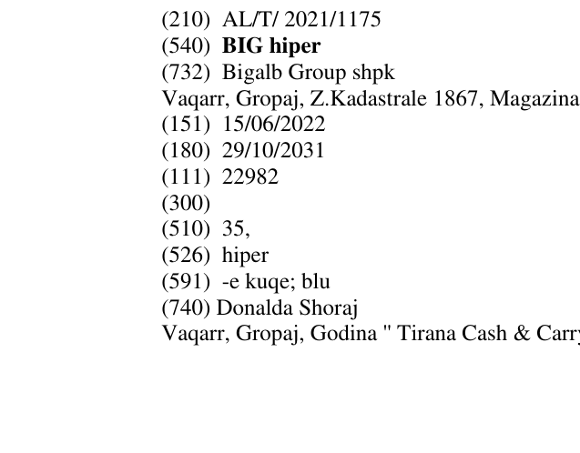Zëri i markës BIG hiper në buletin