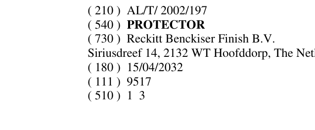 Zëri i markës PROTECTOR në buletin