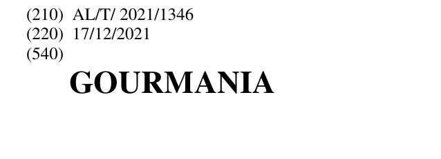 Zëri i markës GOURMANIA Buletini i Pronësisë Industriale 13 në buletin