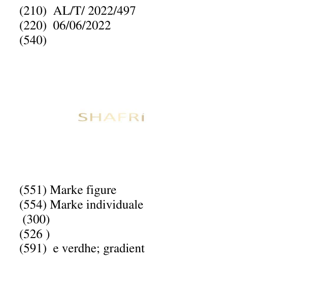 Zëri i markës shafri në buletin