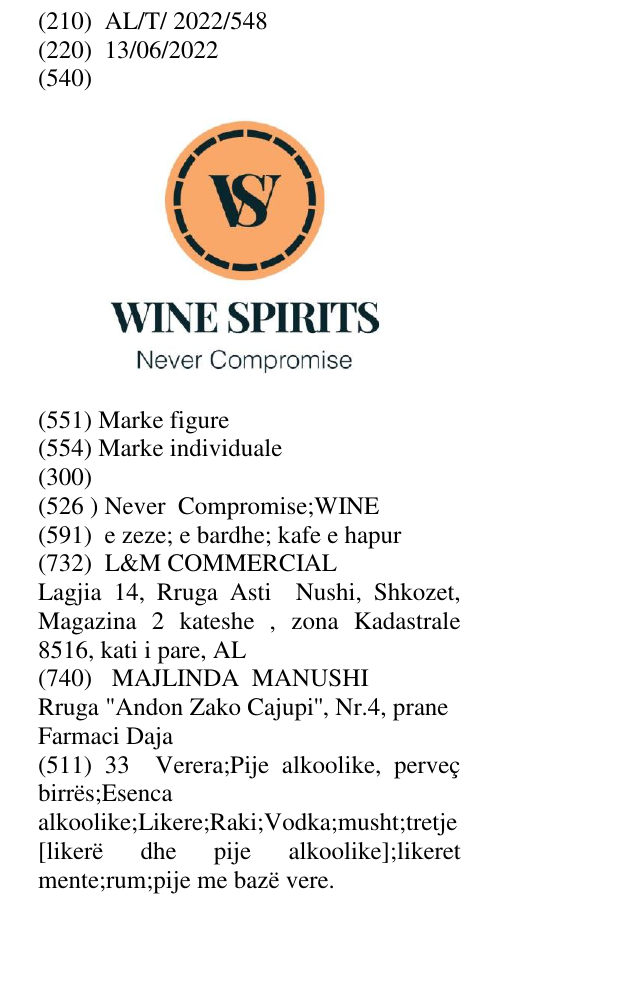 Zëri i markës Never Compromise;WINE në buletin