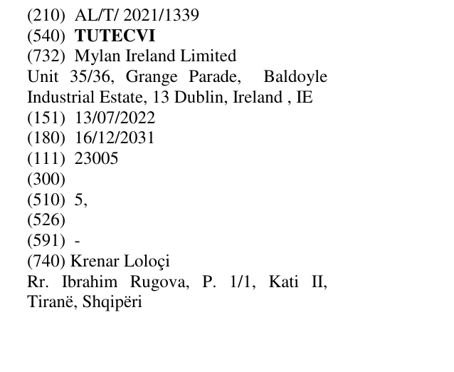 Zëri i markës TUTECVI në buletin
