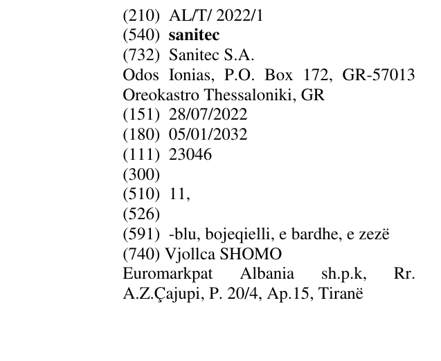 Zëri i markës sanitec në buletin