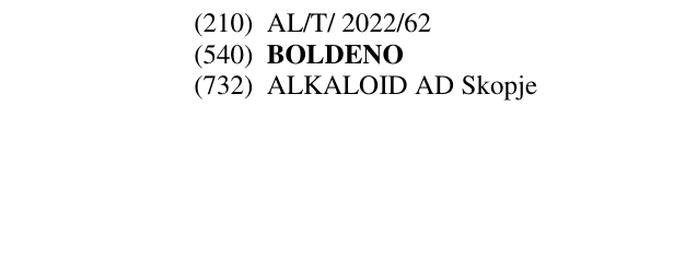Zëri i markës BOLDENO në buletin