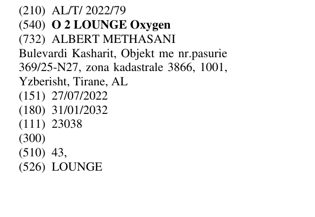 Zëri i markës O 2 LOUNGE Oxygen në buletin