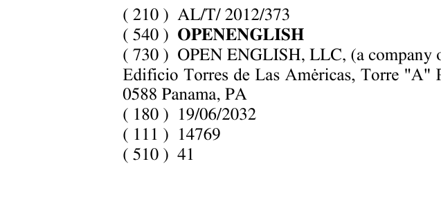 Zëri i markës OPENENGLISH në buletin