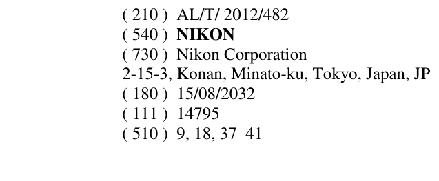 Zëri i markës NIKON në buletin