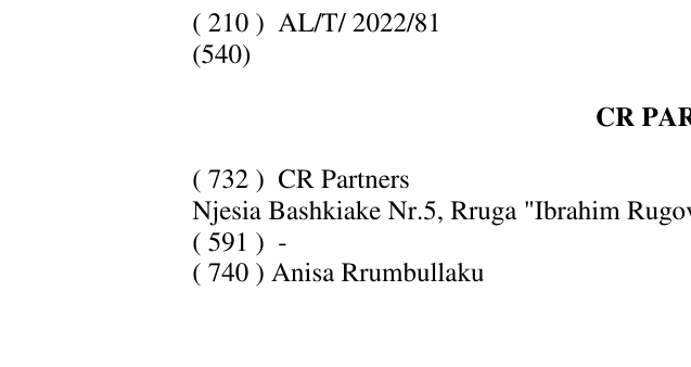 Zëri i markës CR PARTNERS në buletin