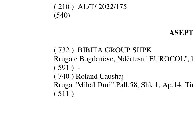 Zëri i markës ASEPTOMED në buletin