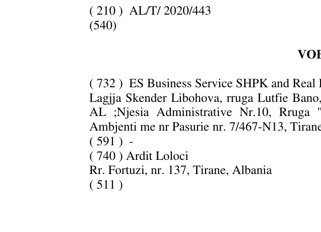 Zëri i markës VOBEM në buletin